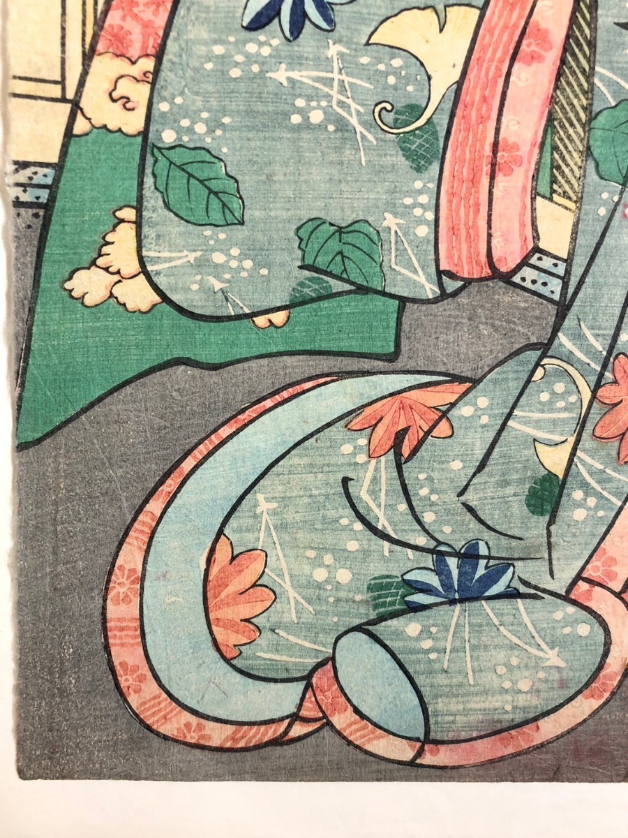 ◇豊原国周　浮世絵 木版画　錦絵　時代物　裏打無_画像2