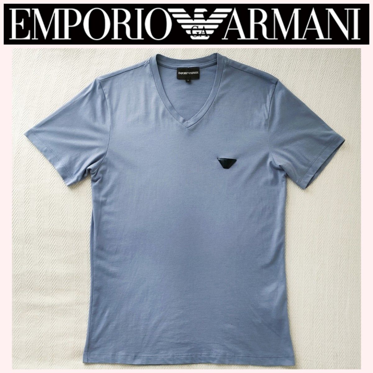 【美品】EMPORIO ARMANI　エンポリオ アルマーニ　メンズTシャツ Ｖネック  クワイエット・ラグジュアリー レア 