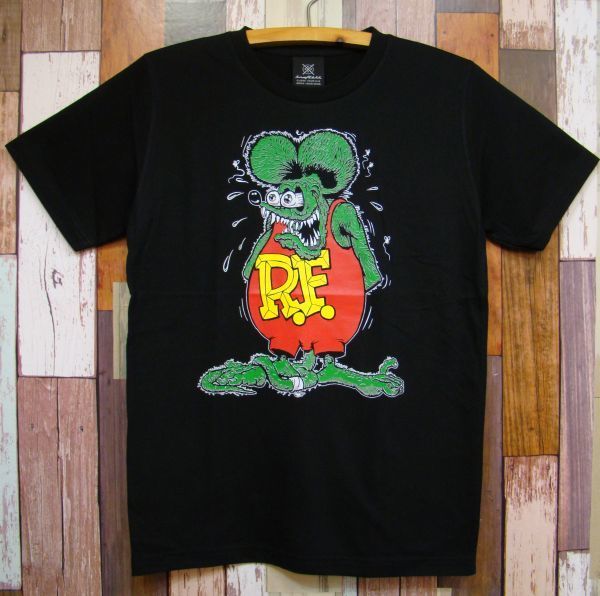 【送料無料】L/黒★新品 ラットフィンク【RAT FINK】RT★Tシャツ_画像1