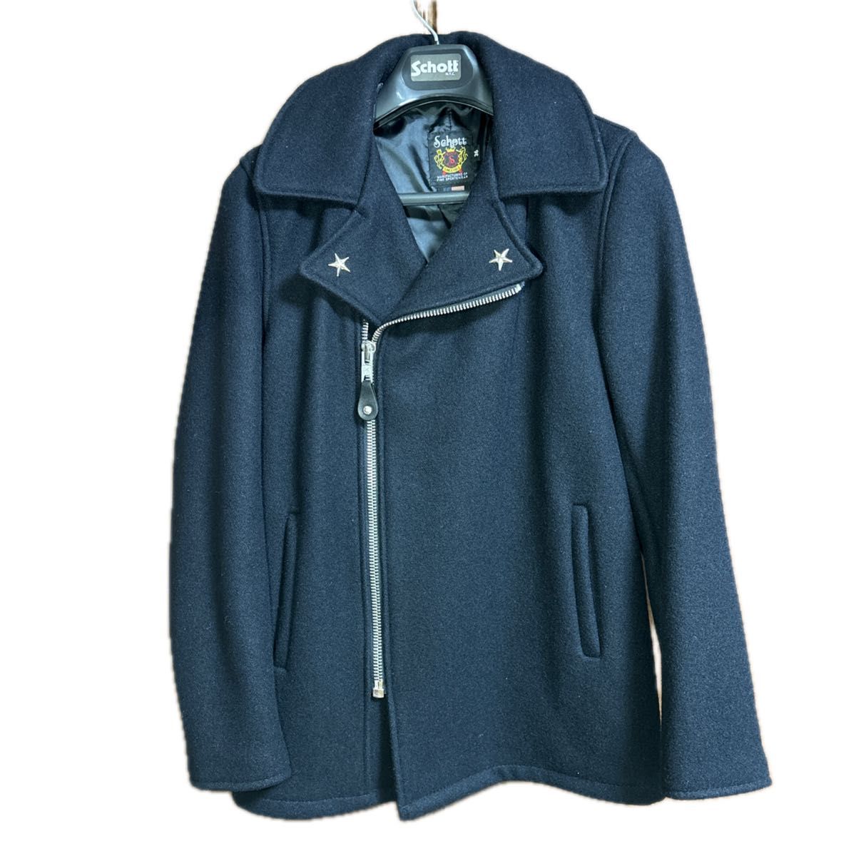 ショット SCHOTT 779 ウール ピーコート ジップフロント 7505 (87)NAVY |TPライダース