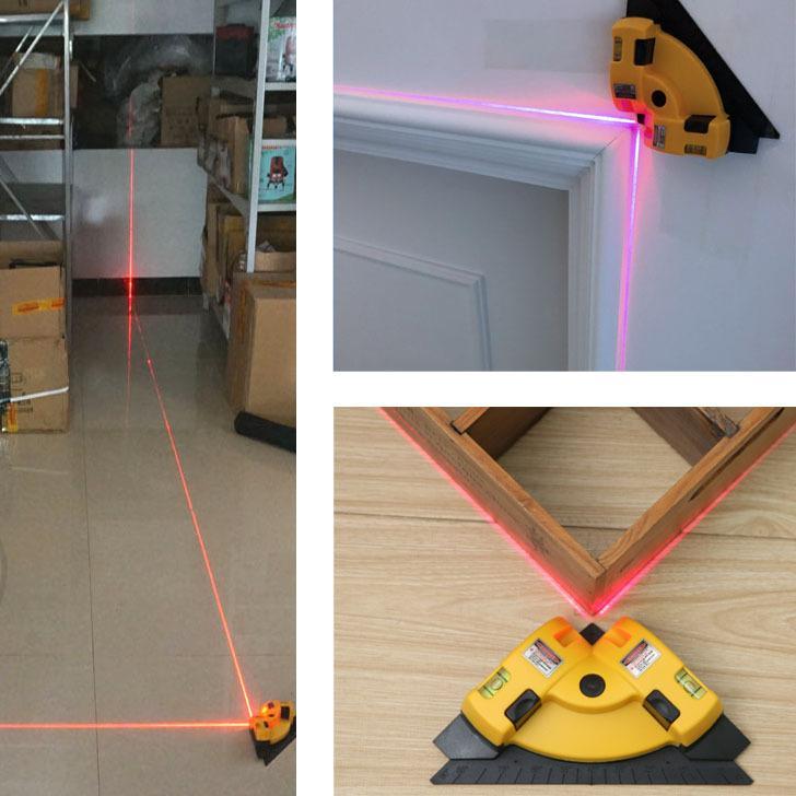 レーザー 墨出し 直角レーザー 90°測定 角度出し 水平 垂直 水準器 角度レーザー 直角 地墨 吸盤固定 スモーキーグリーン_画像10