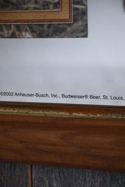 USABudweiser大型パブミラー [gop-200]検アメリカ/USA/BAR/ハンティング犬デザイン/2002/鏡/バドワイザーレア/インテリア雑貨/店舗什器_画像8
