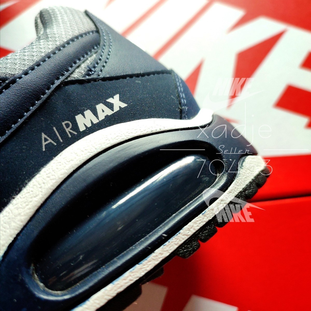 新品 正規品 NIKE ナイキ AIR MAX COMMAND エアマックス コマンド 灰 グレー 紺 ネイビー 白 27cm US9 箱付き_画像4