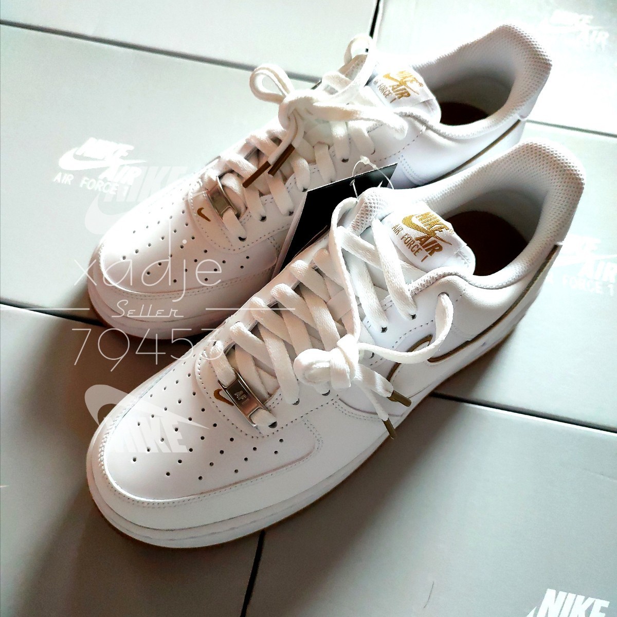 新品 正規品 NIKE ナイキ AIR FORCE1 LOW エアフォース1 ロー 07 白 ホワイト ブロンジーン 26.5cm US8.5 デュブレ 箱付き_画像5