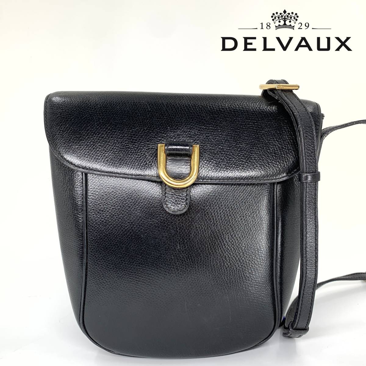 1円【極美品】デルヴォー DELVAUX BRUXELLES ショルダーバッグ レザー 革 バッグ ポシェット ヴィンテージ メンズ　レディース_画像1