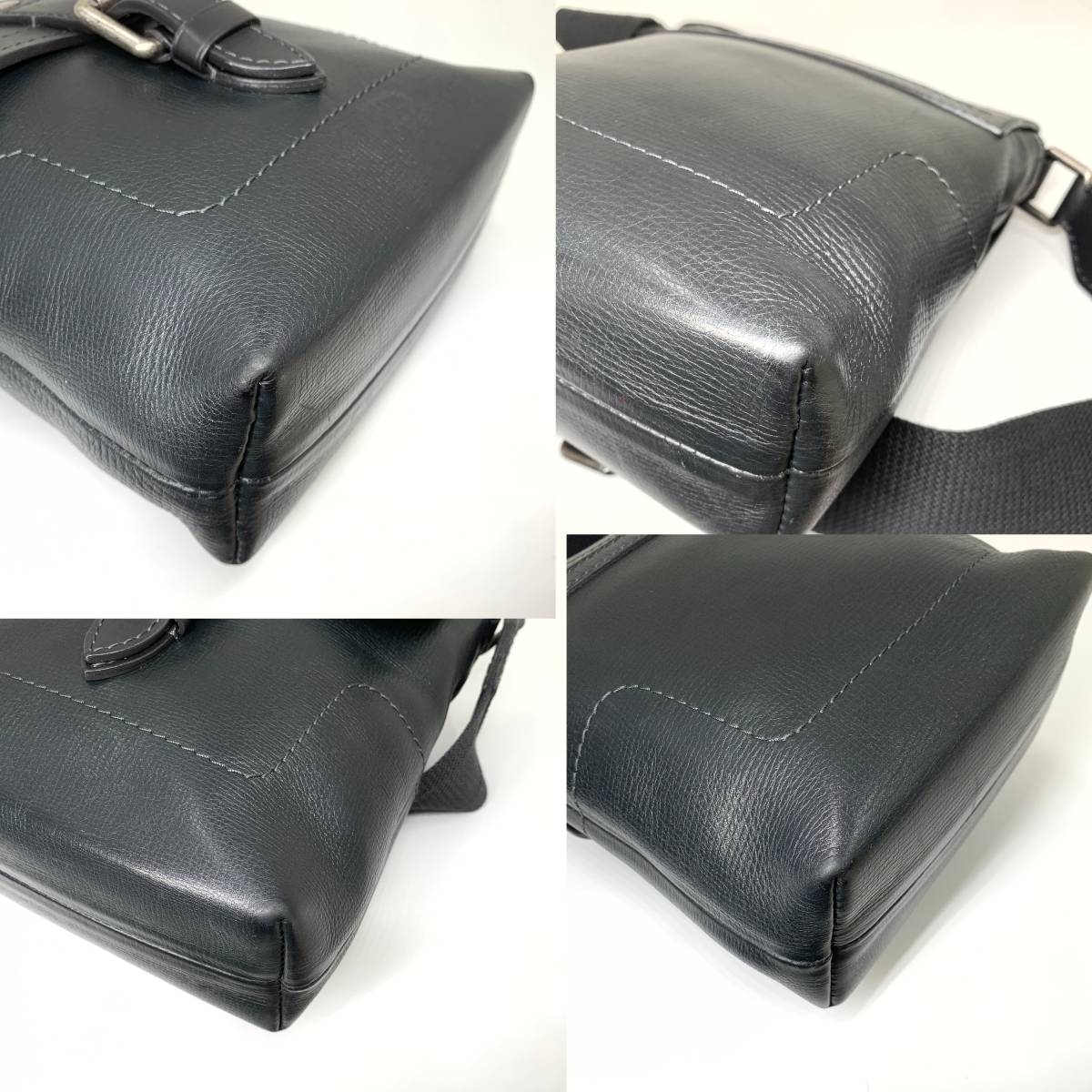 1円 超極美品 LOUIS VUITTON ルイヴィトン M92995 ユタ ユマ クロスボディ ショルダーバッグ 斜め掛け 肩掛けかばん ブラック系_画像6