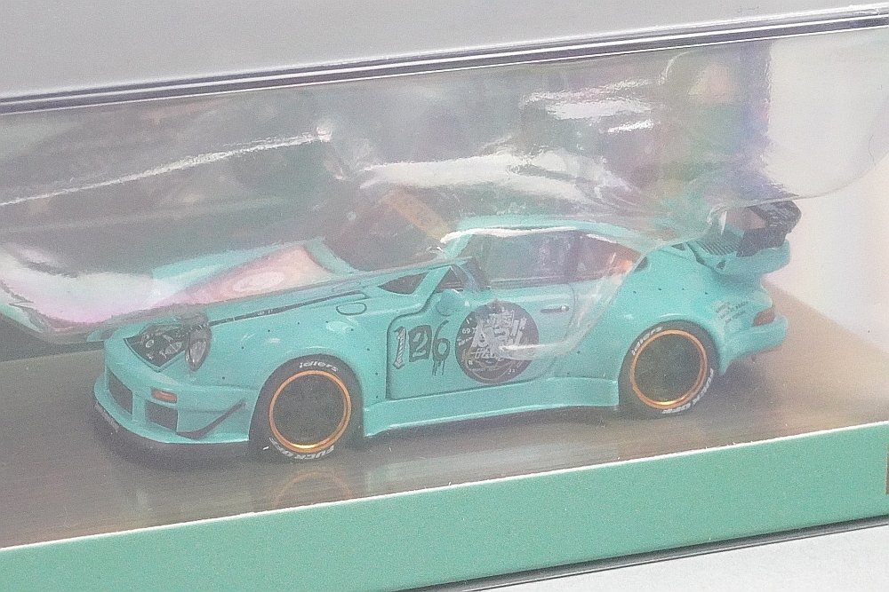 新品 PGM 1/64 Porsche ポルシェ RWB930 ティファニーブルー フル開閉機能付き 世界限定1500台 PGM-640201_画像4