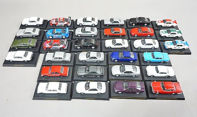 京商 1/64 第48弾 日産 スカイライン GT-R ミニカーコレクション 全30種類 + シークレット 31台コンプリート サークルKサンクス限定_画像1