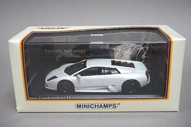 ミニチャンプス PMA 1/43 LAMBORGHINI ランボルギーニ ムルシエラゴ 2004 パールホワイト 楽天イーグルス 山崎武司 403103526_画像3