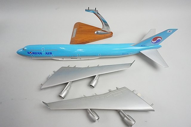 ★ B747-400 KOREAN AIR 大韓航空 HL7477 全長約67cm スナップフィットモデル ※外箱等欠品 本体のみ_画像2