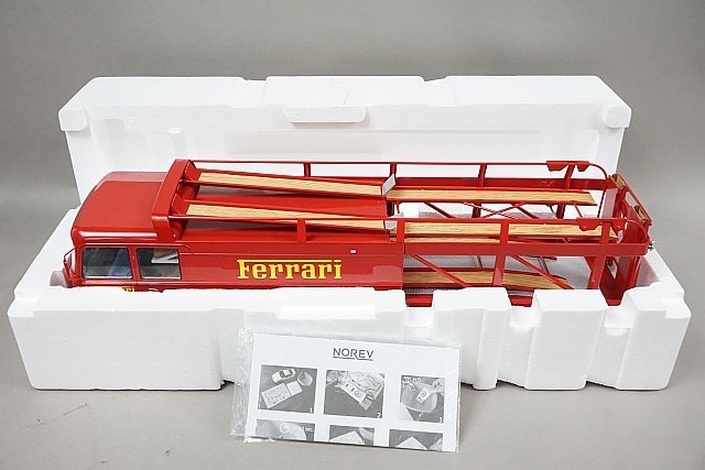 NOREV ノレブ 1/18 フィアット バルトレッティ 306/2 レーシング トランスポーター フェラーリ 1970 レッド Movie LeMans 特注品 187703_画像6