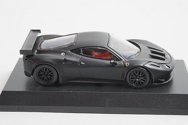 京商 1/64 Ferrari ミニカーコレクション9 フェラーリ 458 イタリア GT2 カルワザバージョン マットブラック サークルKサンクス 組立済_画像2