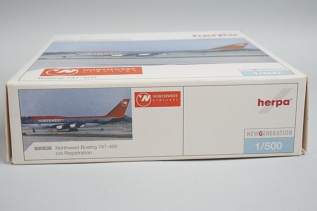 ★ herpa ヘルパ 1/500 B747-400 NORTHWEST ノースウエスト N672US / nwa N661US / N670US ワールドプレーン 3点セット_画像10