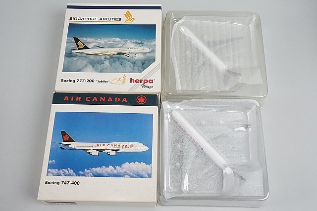 ★ herpa ヘルパ 1/500 B777-200 シンガポール / B747-400 エア・カナダ レジ番号付与なし 2点セット_画像8