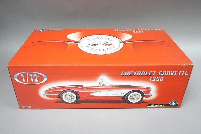 SOLIDO ソリド 1/12 Chevrolet シボレー Corvette コルベット 1958 レッド / ホワイト 1201_画像9