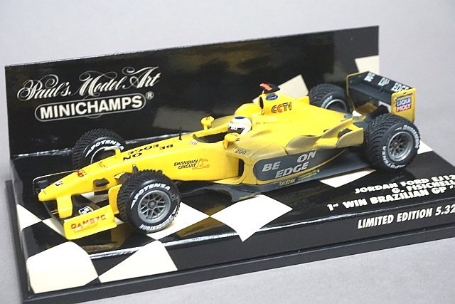 ミニチャンプス PMA 1/43 ジョーダン フォード EJ13 1st ブラジルGP優勝 G.フィジケラ 2003 #11 ウェザリング仕様 400030111_画像1