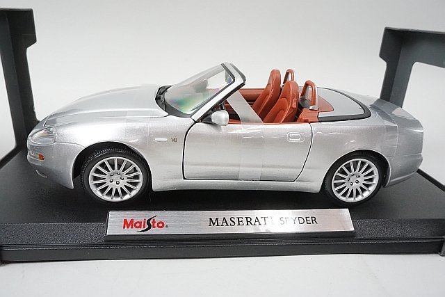Maisto マイスト 1/18 Maserati マセラティ スパイダー コンバーチブル シルバー スペシャルエディション 31667_画像1