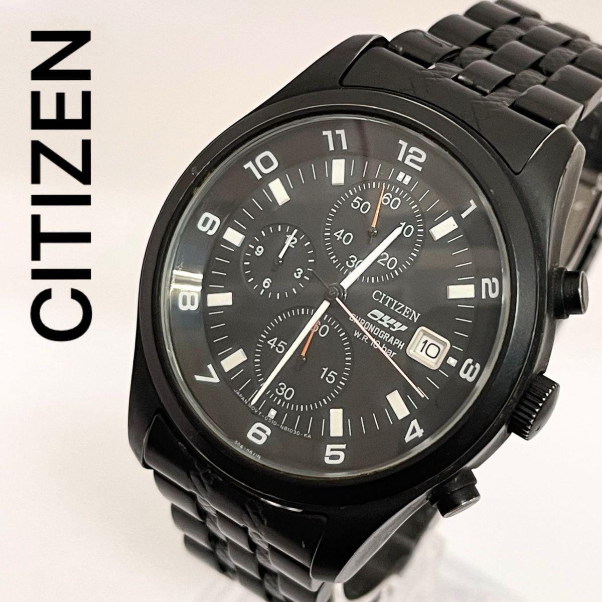 稼働 CITIZEN OXY クロノグラフ メンズ腕時計 シチズン オキシー 稼働 CITIZEN OXY クロノグラフ メンズ腕時計 シチズン オキシー