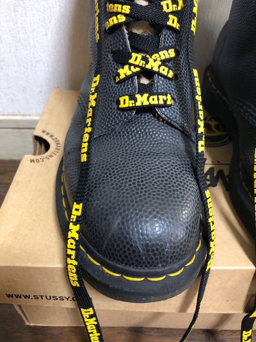 Dr martin stussy コラボ ヒョウ柄 イエローステッチ ハラコ Dr martin stussy コラボ ヒョウ柄 イエローステッチ ハラコ