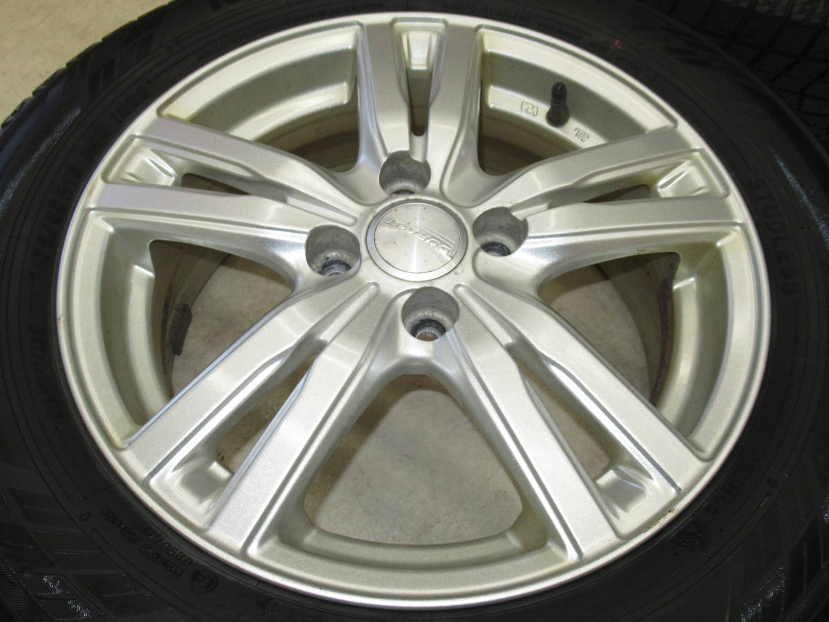 ガリ傷無し！ダンロップ DUFACT(デュファクト)DA5L 5.5J-15 off+42 pcd100/4H 175/65R15 スタッドレス付き4本 アクア,ヴィッツ,ポルテ他！_画像6