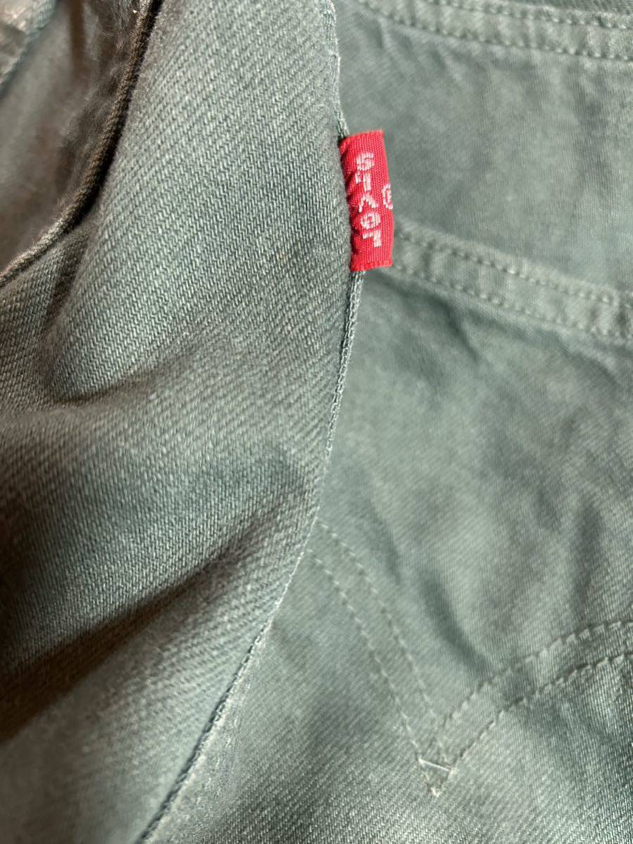 LEVI'S 501 カラージーンズ 濃いグリーン W32 L32 （検索）66前期 66後期 501 BIGE 501XX 赤耳_画像5