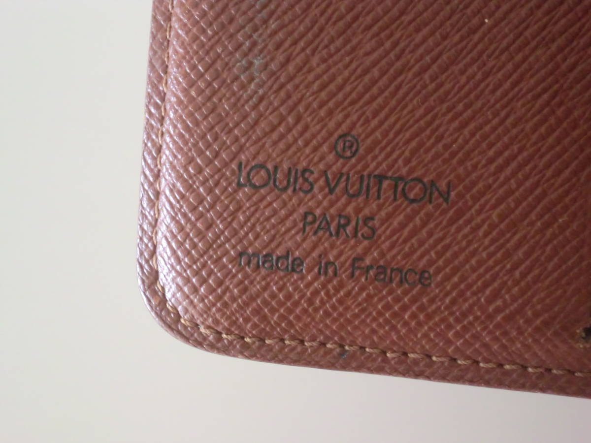 【ジャンク品】LOUIS VUITTON ルイヴィトン モノグラム 財布 二つ折り_画像6