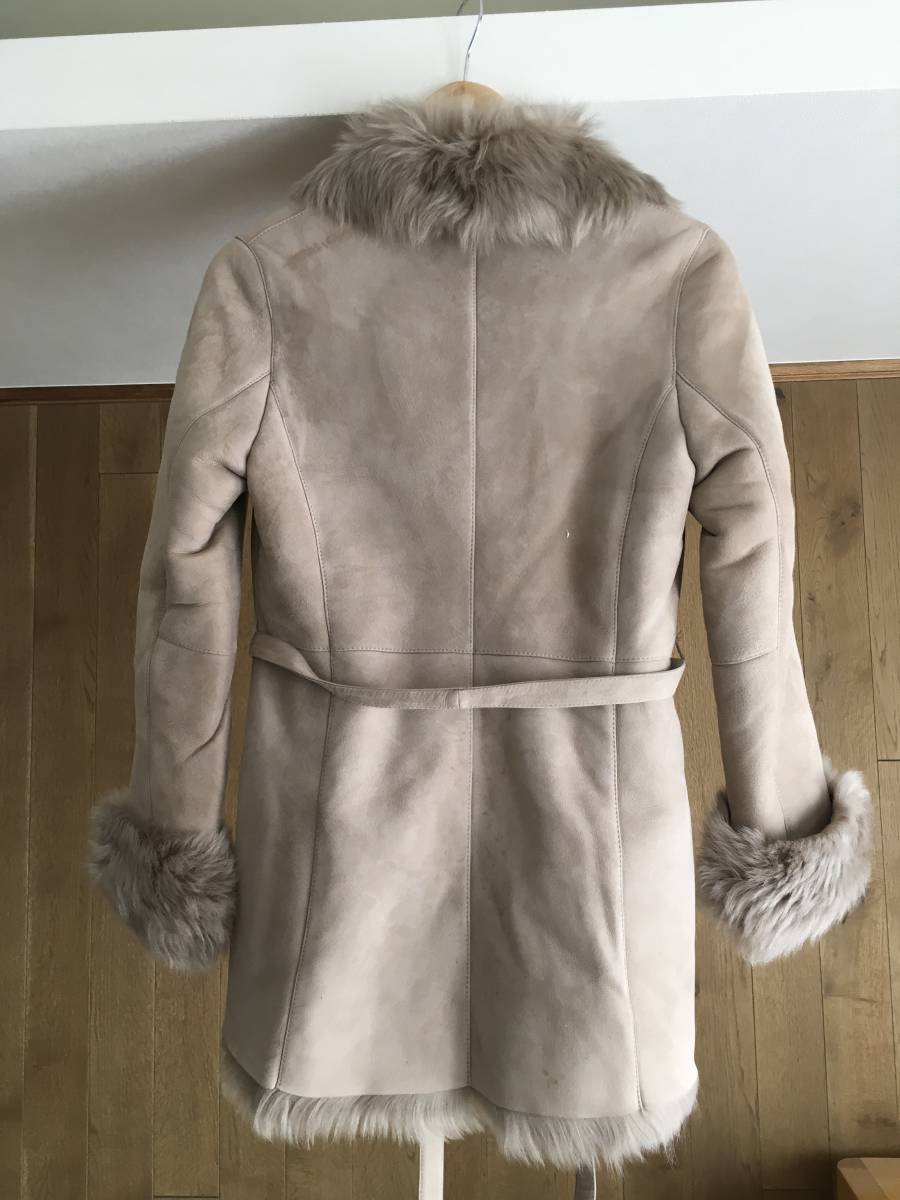  beautiful goods Spain production fine quality tos Carna TOSCANA mouton sheep leather fur coat XS