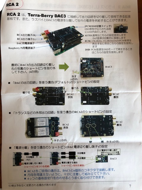 ラズパイオーデイオ 　Terra-BerryDAC３　RCA2,ルンダールトランス付属_画像10