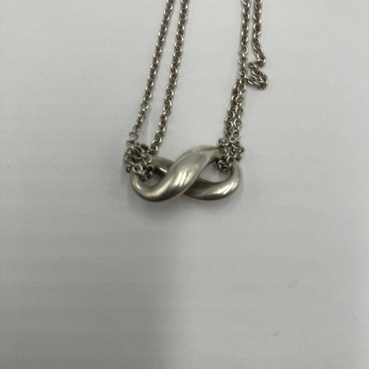 ◆【売り切り】TIFFANY&Co.ティファニー シルバーネックレス インフィニティ 925刻印 ブランドアクセサリー レディース_画像2