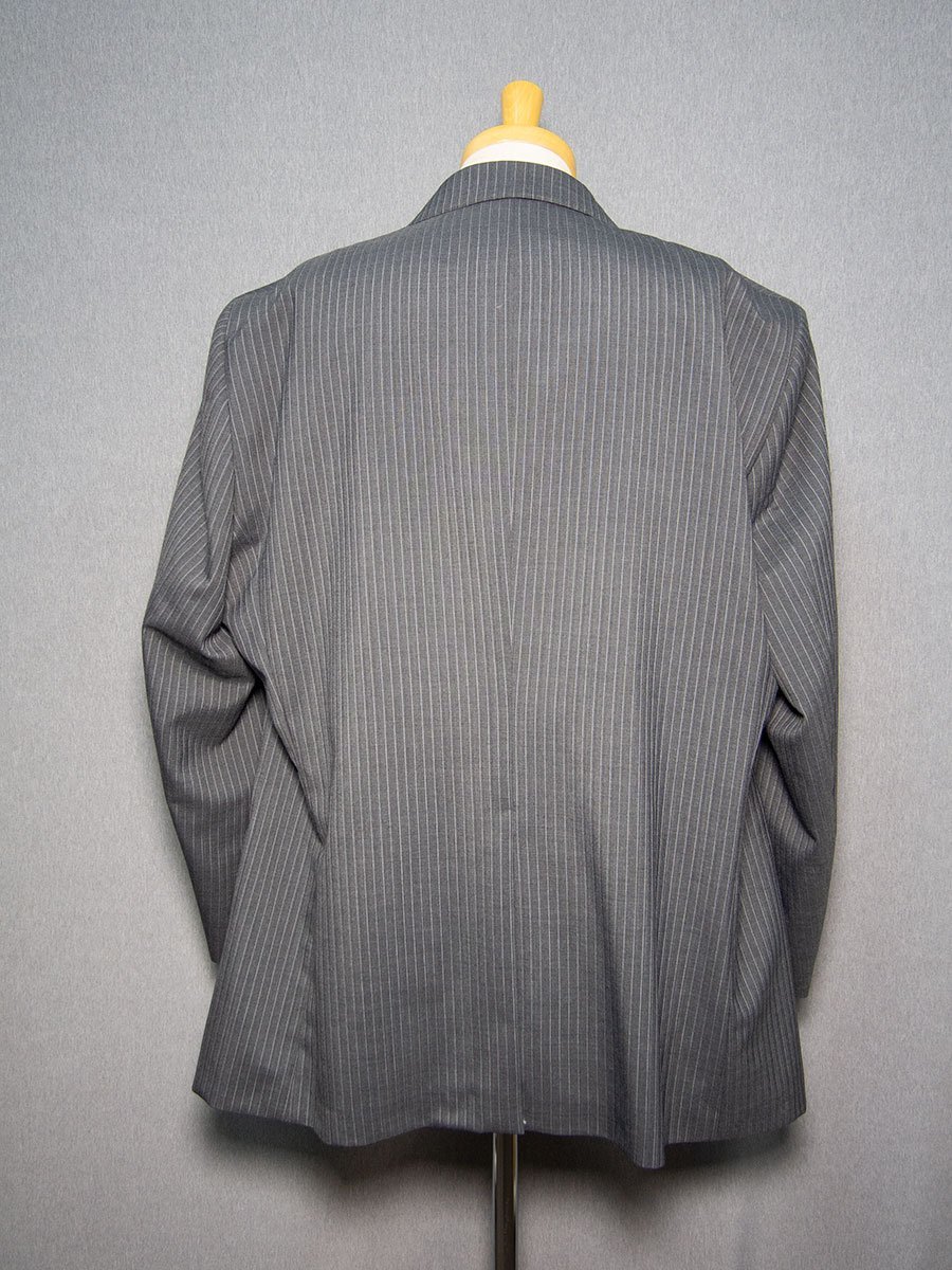 (ac) 20029-31-6L 春夏 2ツボタン スーツ キングサイズ ビッグサイズ グレー ストライプ メンズ ビジネス_画像2