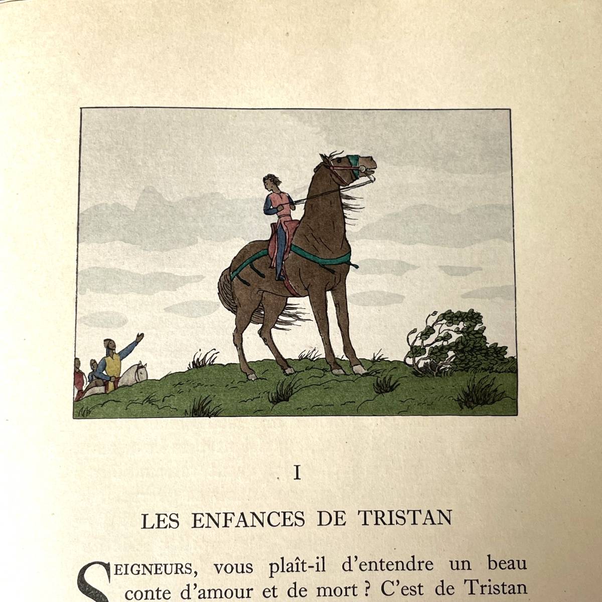 ★希少★多色刷版 A.E-マルティ挿絵本「トリスタンとイズー物語」1947年/トリスタンとイゾルデ アールデコ 送料無料！_画像5