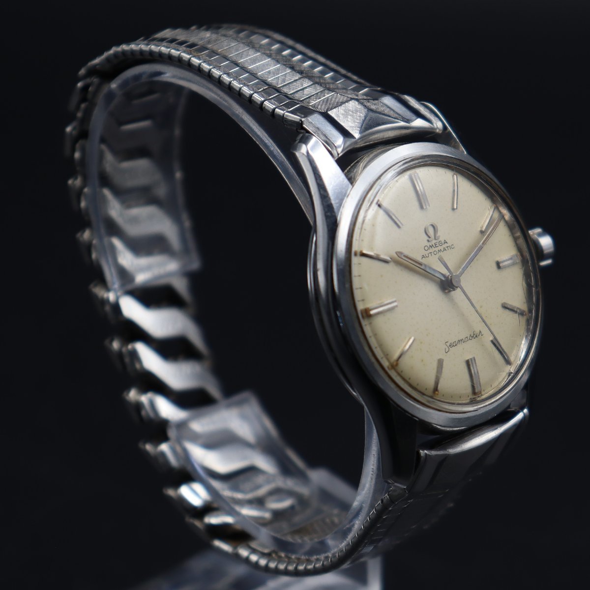 希少 名機Cal.500 OMEGA Seamaster オメガ シーマスター Ref.2869 6SC 自動巻 下がりS 1959年 アンティーク メンズ腕時計_画像4