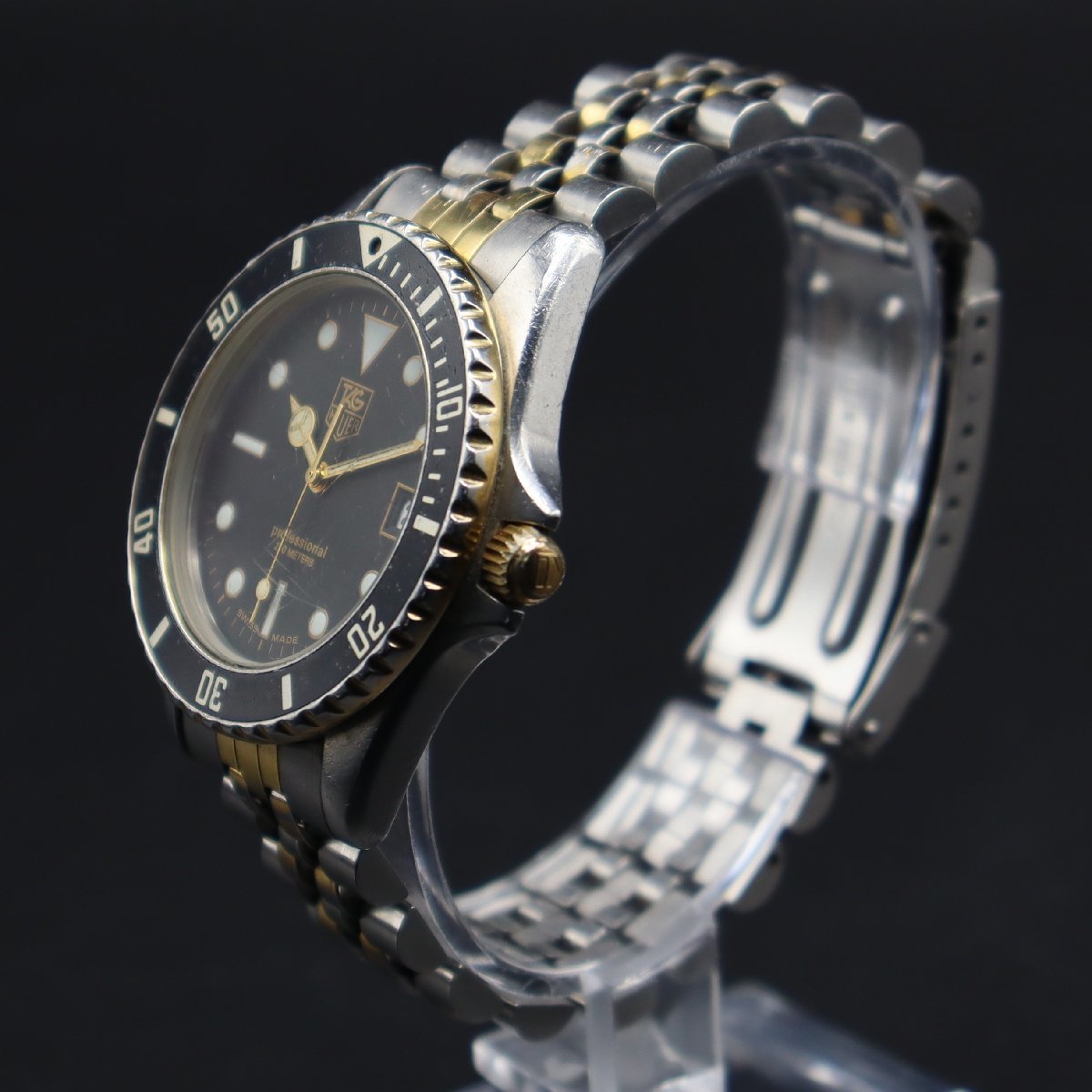 TAG HEUER Professional タグホイヤー プロフェッショナル 1000シリーズ 980.020N クォーツ 200M防水 デイト 純正ブレス メンズ_画像3