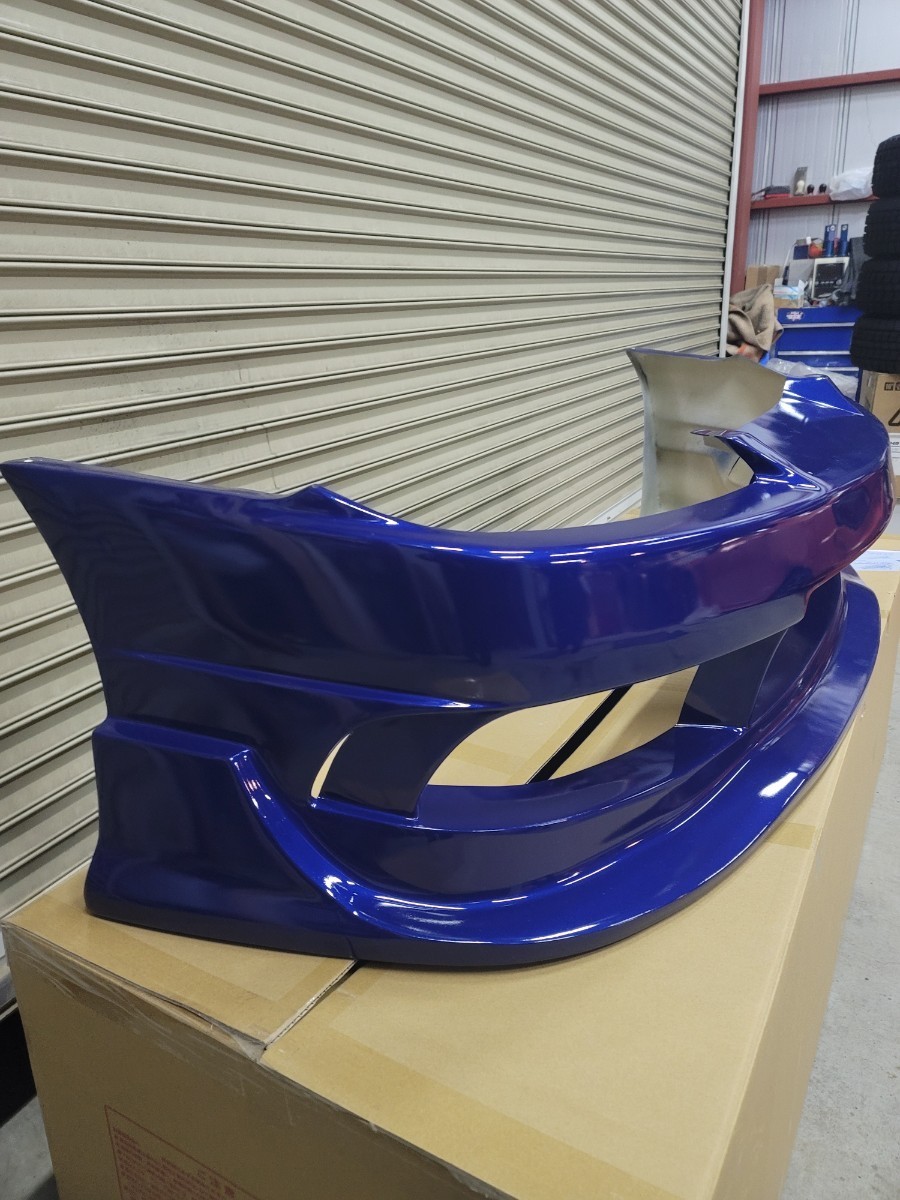 S15 シルビア origin racing line フロントバンパー　TV3 ブルー 青 塗装済み　新品　美品　オリジン　ユーラス URAS ORIGIN バンパー_画像2