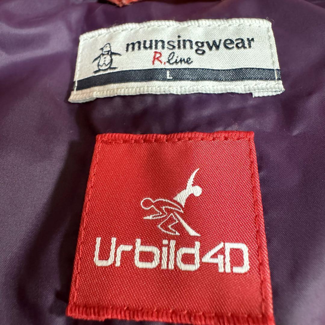 1円〜 Munsingwear マンシングウェア 総柄　中綿ブルゾン　ジャケット　ゴルフウェア　サイズL_画像10