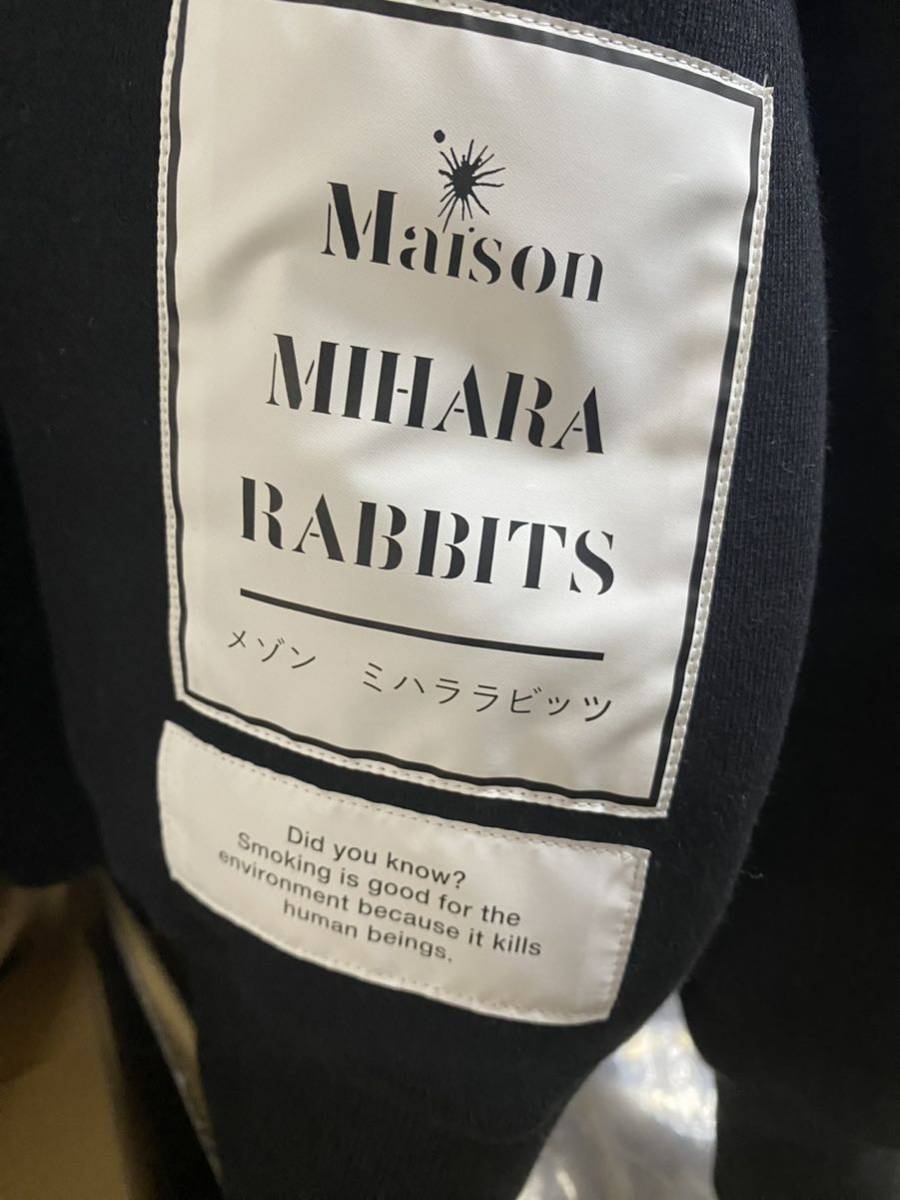 送料込 即発送 Maison MIHARA YASUHIRO FR2 Sweatshirt XL BLACK メゾン ミハラ ラビッツ Smoking kills_画像3