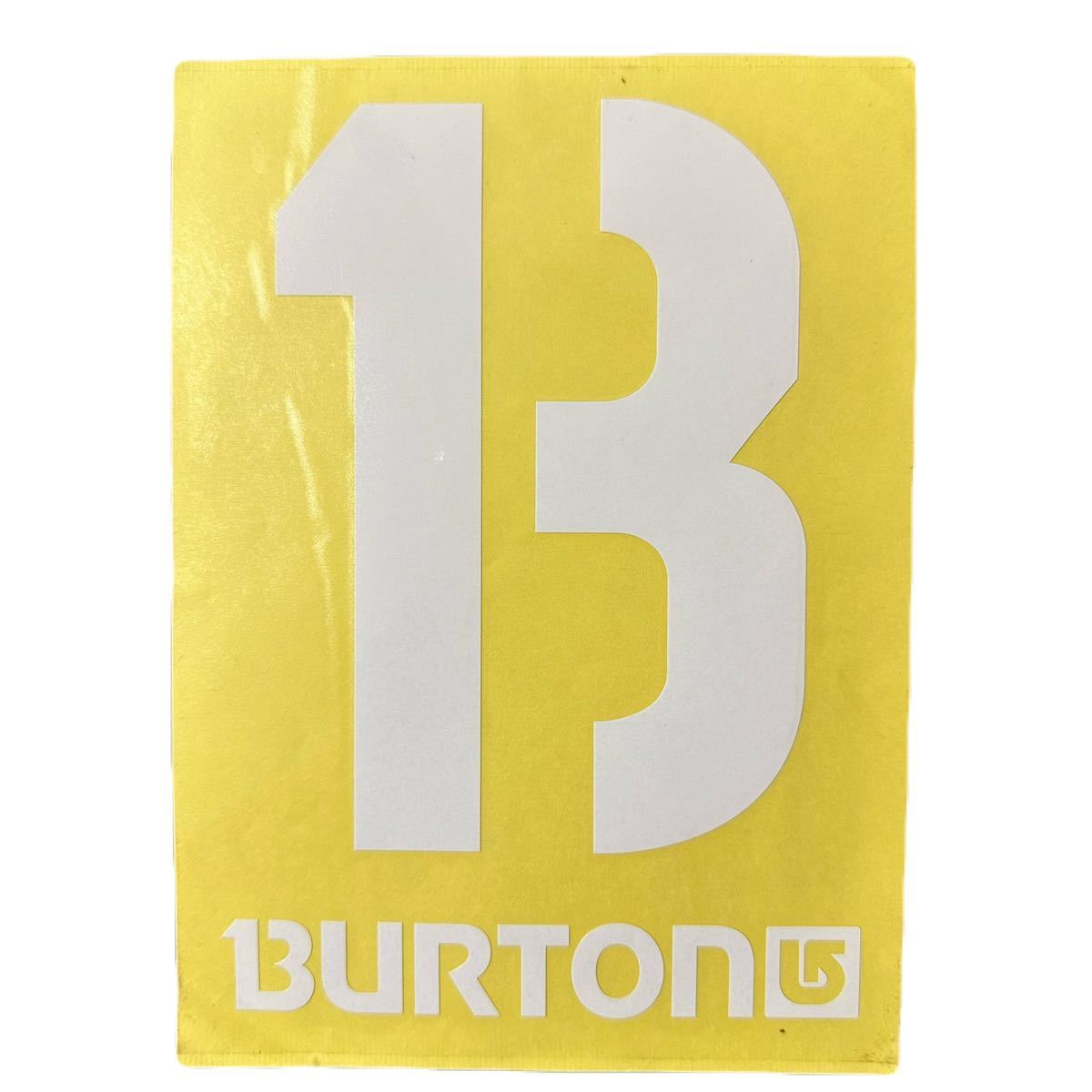 Burton バートン カッティングステッカー 白文字 新品未使用 送料無料 縦 20㎝ × 横 14.5㎝_画像1