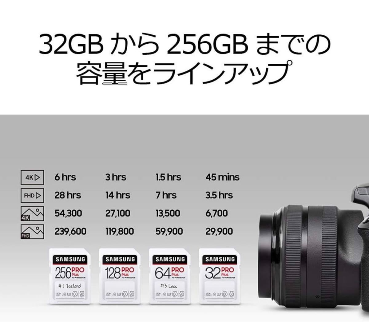 日本サムスン Samsung PRO Plus SDカード 128GB SDXC UHS-1 国内正規保証品発送無料_画像4