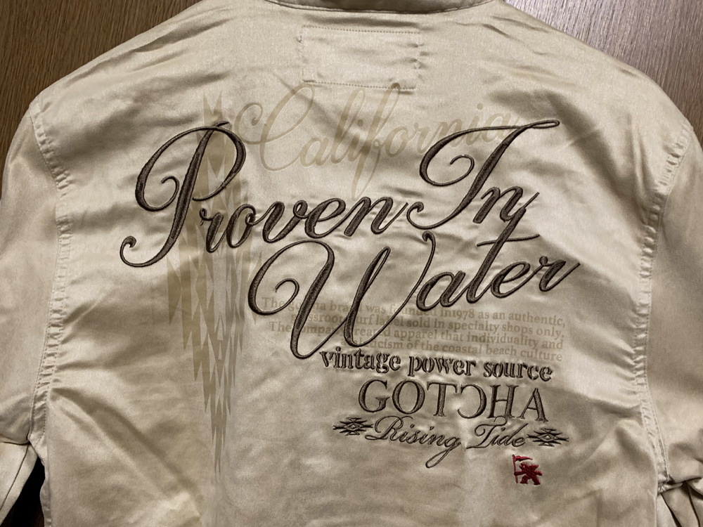 L GOTCHA /ga tea long sleeve fake suede shirt Western design embroidery Logo 