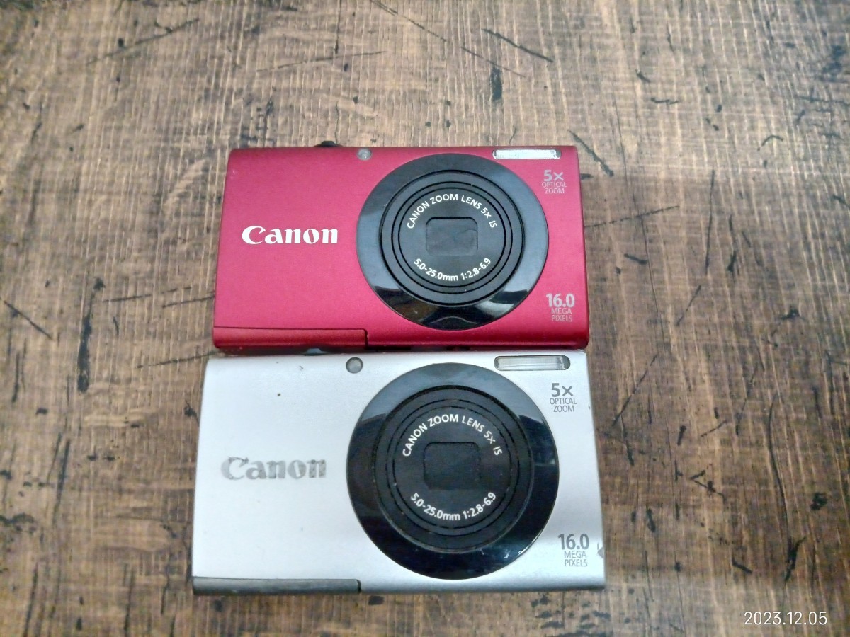 Canon　キャノン　PowerShot A3400 IS 2点　まとめ　デジカメ　デジタルカメラ　パワーショット　キヤノン　コンデジ　ジャンク_画像1