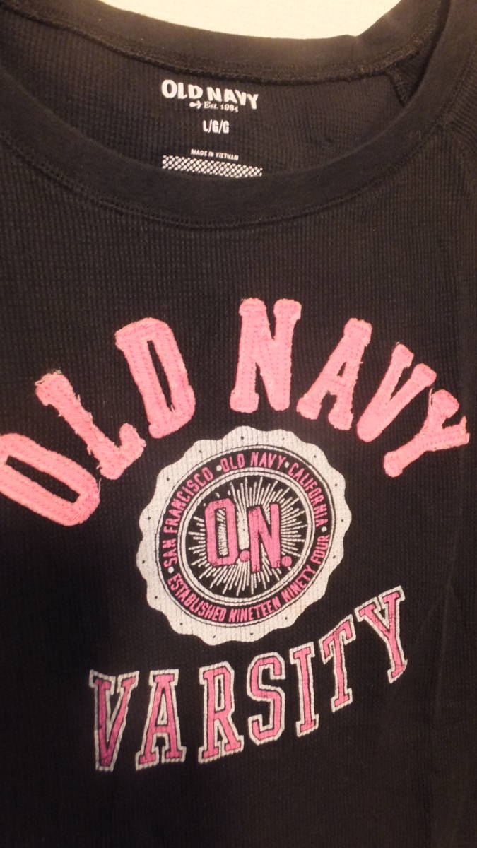 ★OLD NAVY★ オールドネイビー レディーストップシャツ長袖 サイズL　 LADIES TOPS SIZE L　USED IN JAPAN_画像2