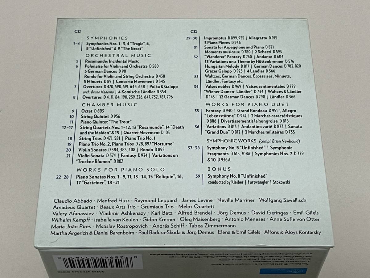 限定盤 ３９CD◇シューベルト・エディション Vol.1～交響曲、管弦楽、室内楽、ピアノ作品集　ドイツ・グラモフォン_画像3