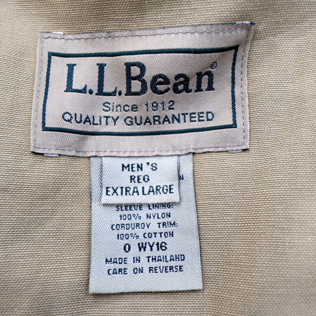 L.L.Bean エルエルビーン カバーオール ジャケット アウトドア キャンプ アウター ライトブラウン (メンズ XL) O2300 /1円スタート_画像10