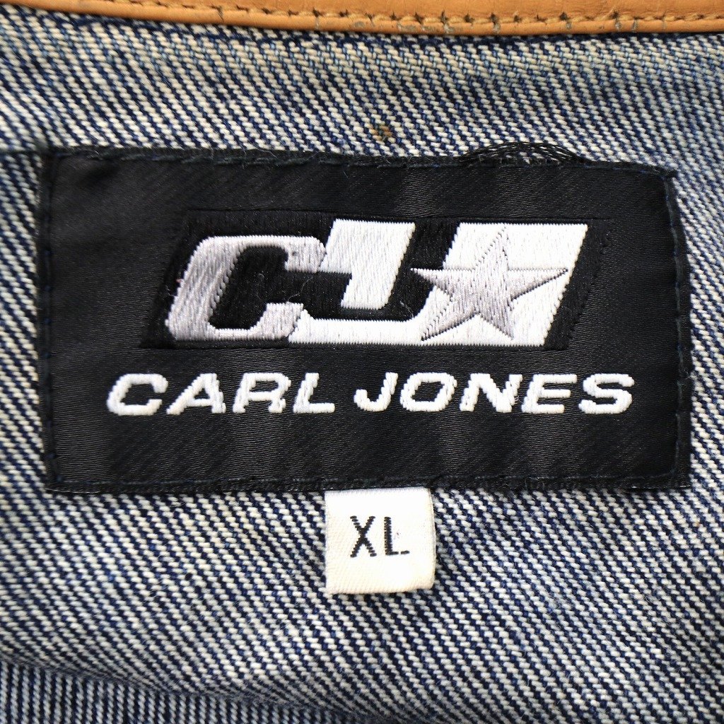 CARL JONES デニムジャケット Gジャン アウター 防寒 インディゴブルー (メンズ XL) O2126 /1円スタート_画像7