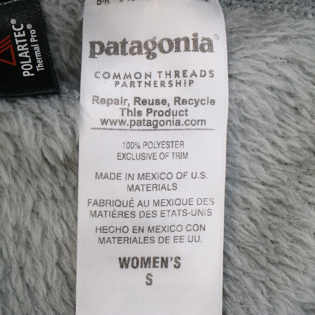 patagonia パタゴニア POLARTEC ポーラテック プルオーバーフリースジャケット アウトドア グレー (レディース S) O3038 /1円スタート_画像6