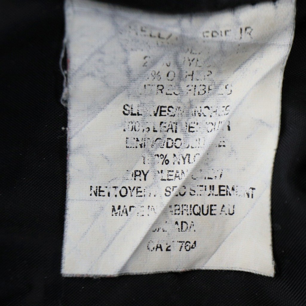 LUNA PIER ブルゾンジャケット 防寒 アウター 袖レザー切り替え 大きいサイズ ブラック (メンズ XL) O4275 /1円スタート_画像5