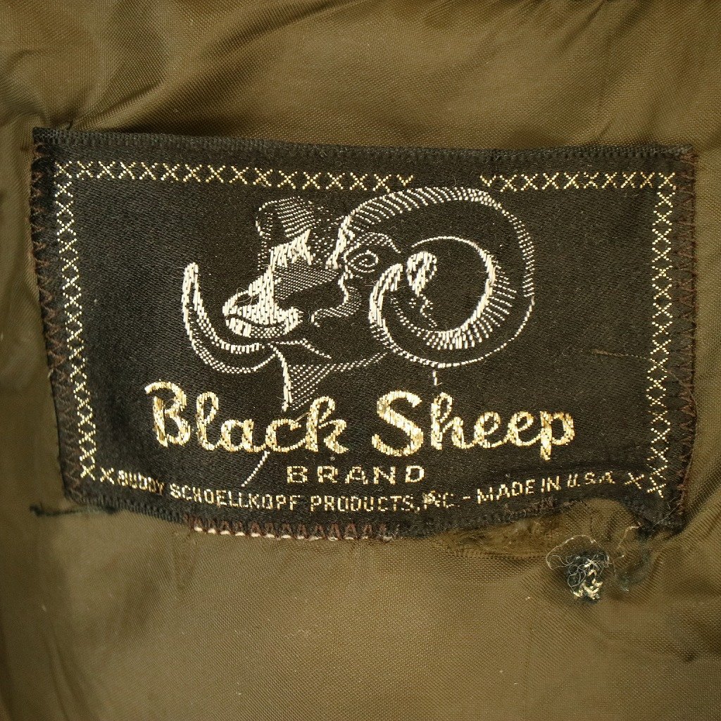 90年代 Black Sheep 中綿ジャケット 防寒 コーデュロイ YKKジップ ブラウン (メンズ L相当) O4376 /1円スタート_画像8