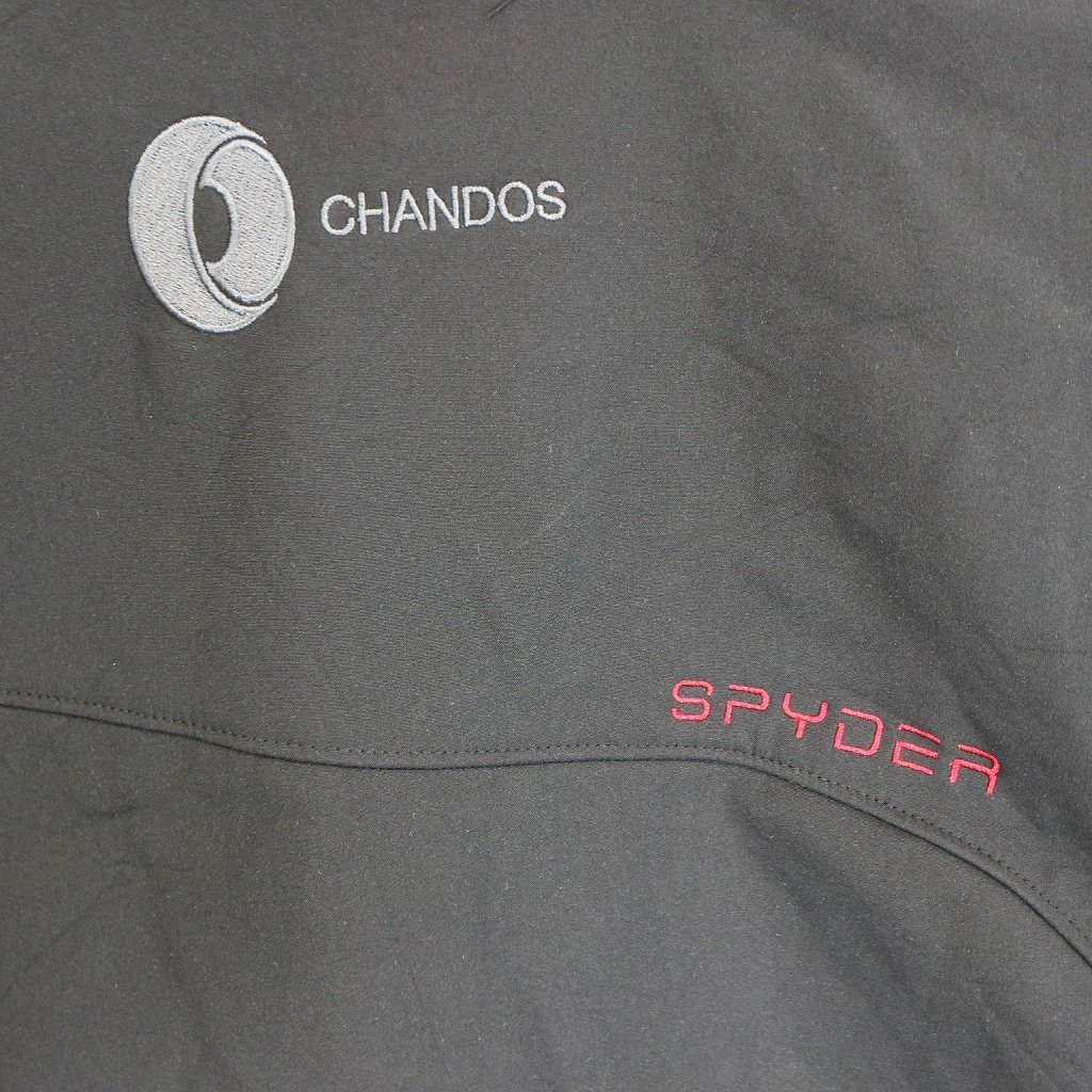 SPYDER スパイダー ソフトシェルジャケット ワンポイント ブラック (メンズ XL) O4844 /1円スタート_画像5