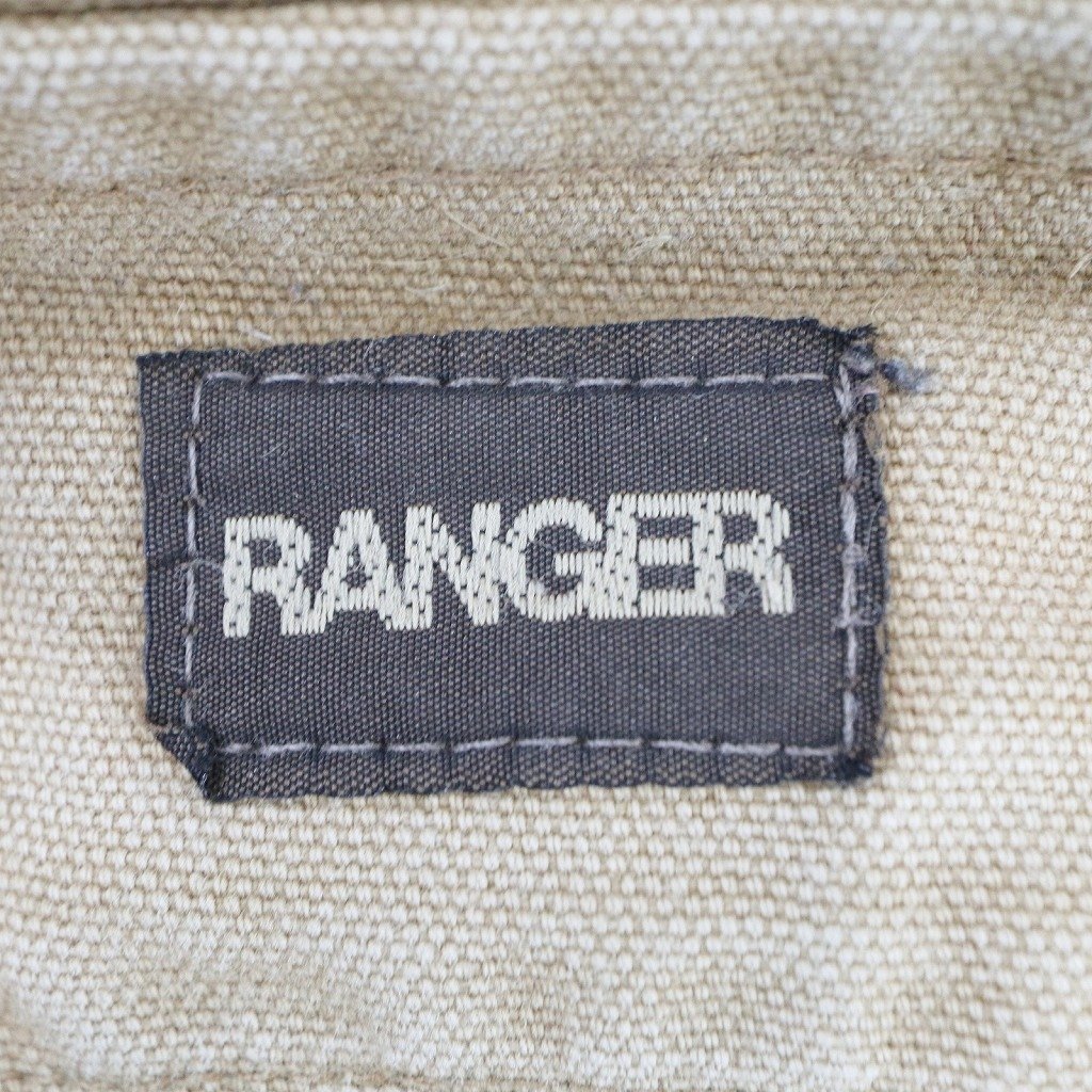 80年代 USA製 RANGER ダック地 ハンター パンツ ダック地 無地 ベージュ (メンズ L) O6005 /1円スタート_画像9