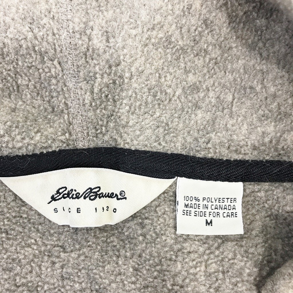 Eddie Bauer エディーバウアー ハーフジップフリースジャケット アウトドア フーディー ライトブラウン (メンズ M) O6186 /1円スタート_画像7